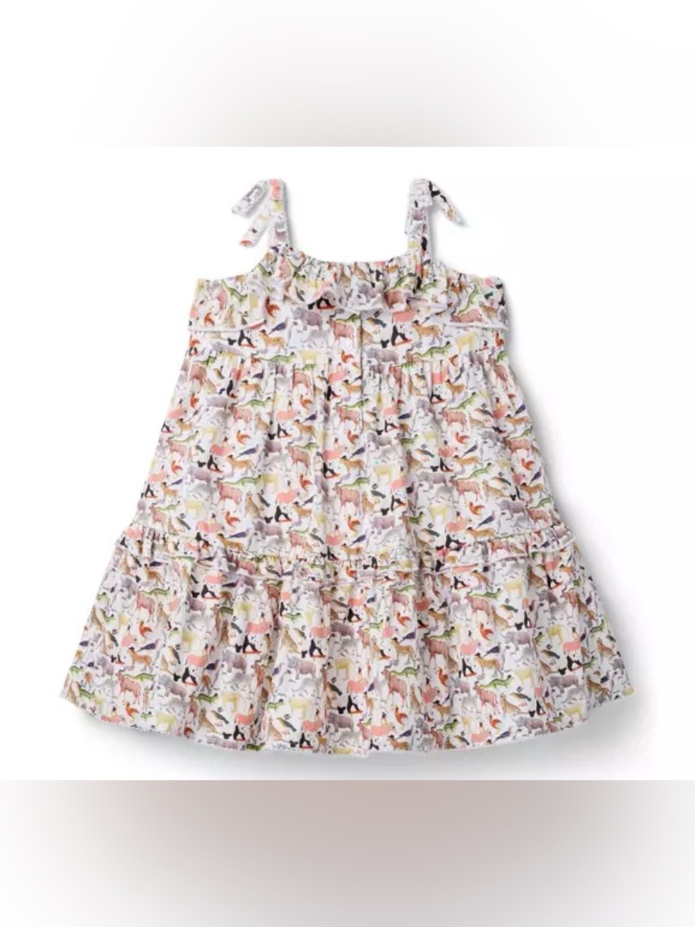 Janie and Jack Quey 2 Dress Made With Liberty Fabric animal print size 7